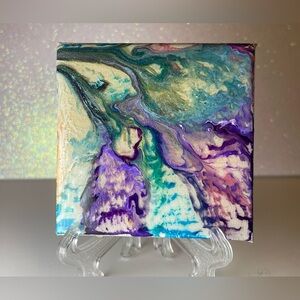 Blacklight Resin Abstract Multicolor Canvas Art